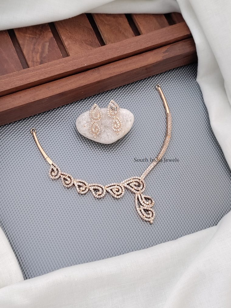 Fancy Design CZ Necklace