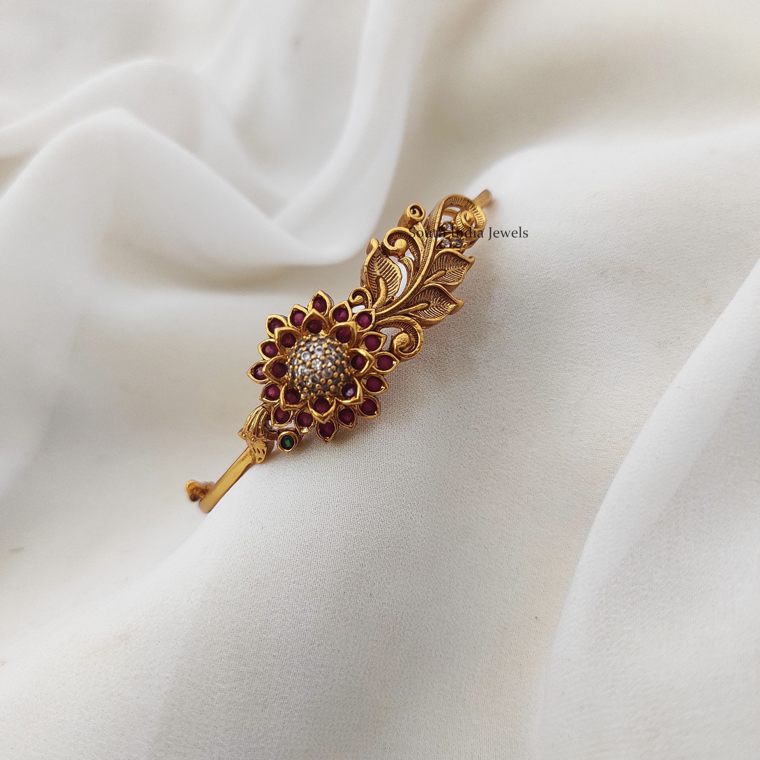Black Flower Gold Bracelet  Matree by Neha Wahi