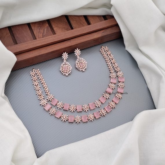 Pretty Pink Stone Necklace