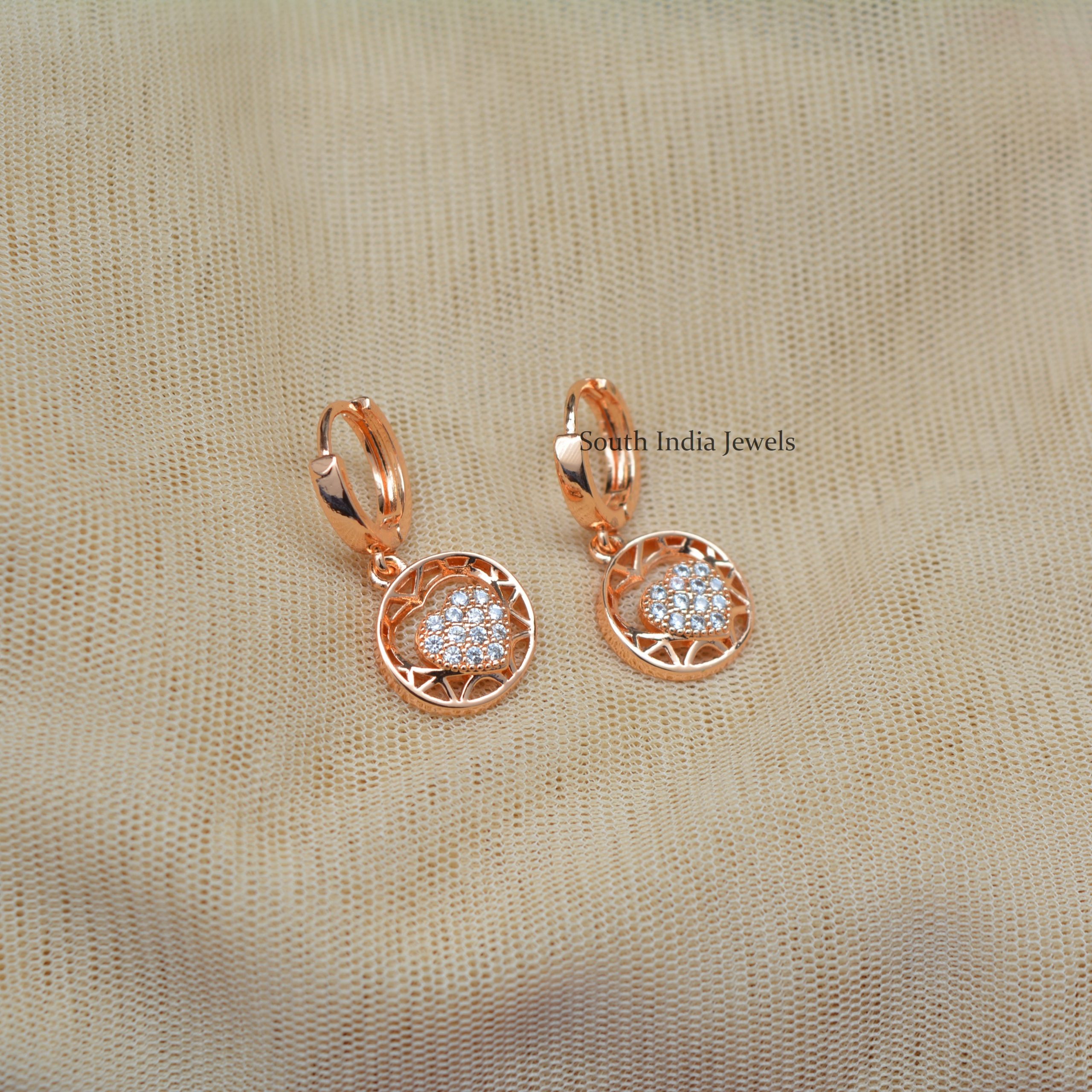 Carlton London Rose GoldPlated Contemporary Half Hoop Earrings Buy  Carlton London Rose GoldPlated Contemporary Half Hoop Earrings Online at  Best Price in India  Nykaa