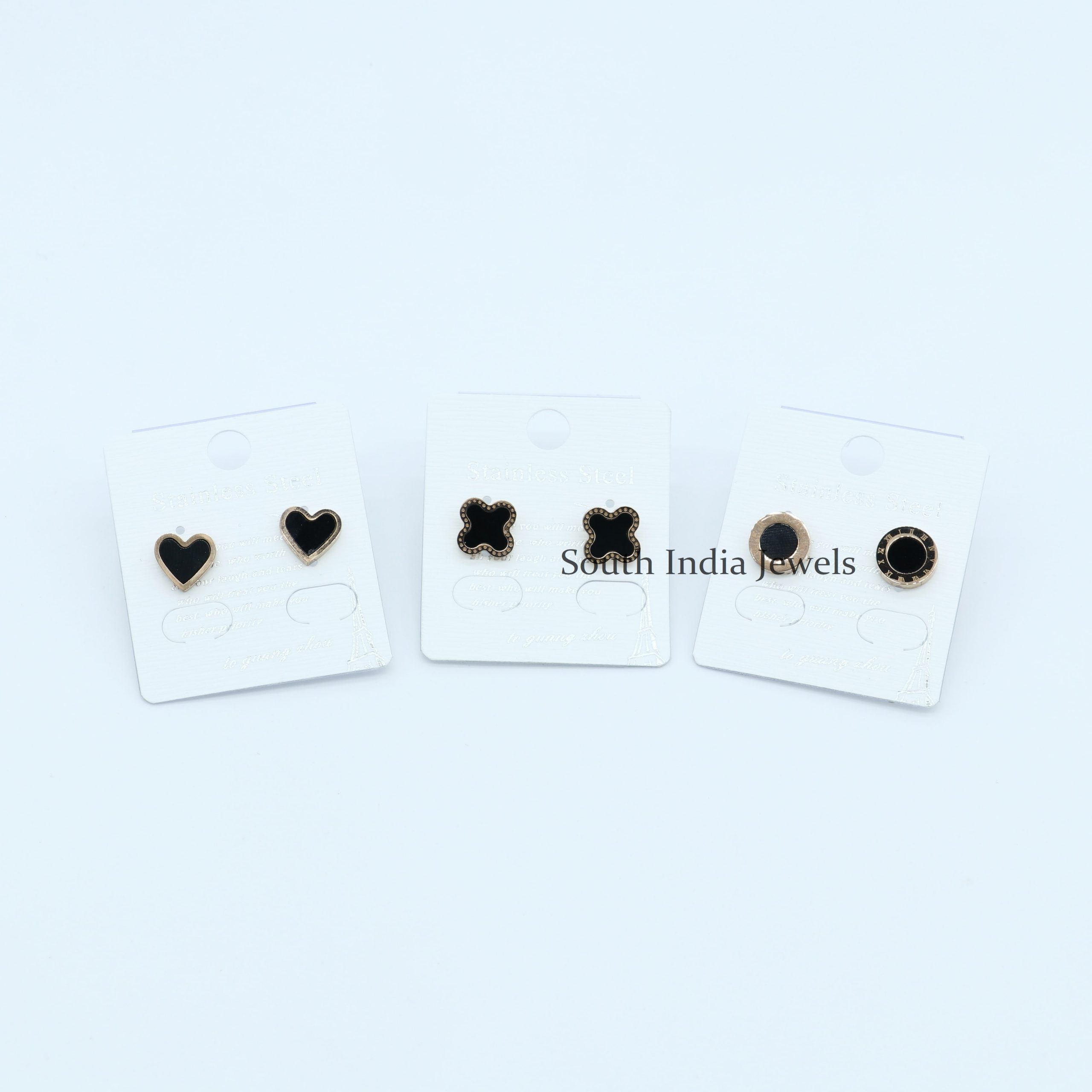 Anokhi Ada Star Design Small Plastic Stud Earrings for Girls Black A   Anokhiadacom