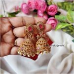 Ruby-CZ-Stone-Jhumka-Set