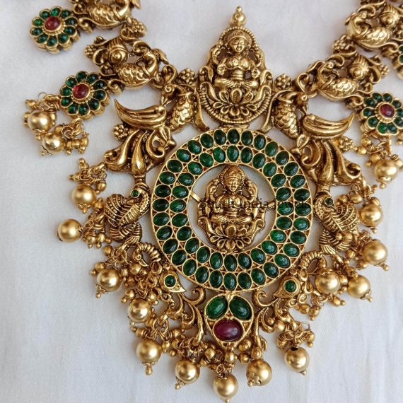 Amazing Goddess Lakshmi Haram - South India Jewels