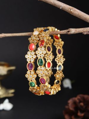 Beautiful Multi Stone Color Bangles