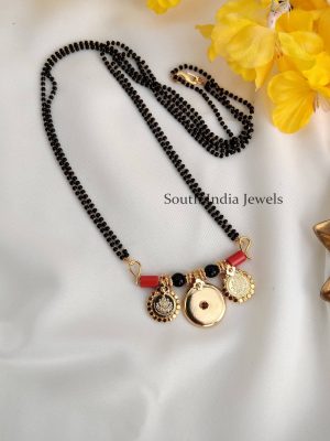 Black Beads Lakshmi Vatti Mangalsutra Chain