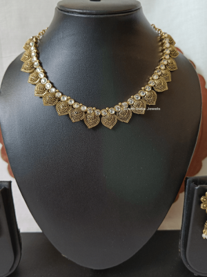 Black Gold AD Stone Necklace