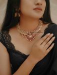 Brilliant Ruby Nakshi Necklace Set