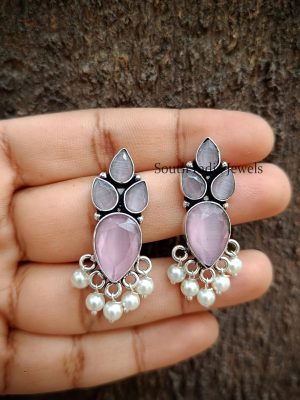 Dazzling Stone And Pearl Earrings