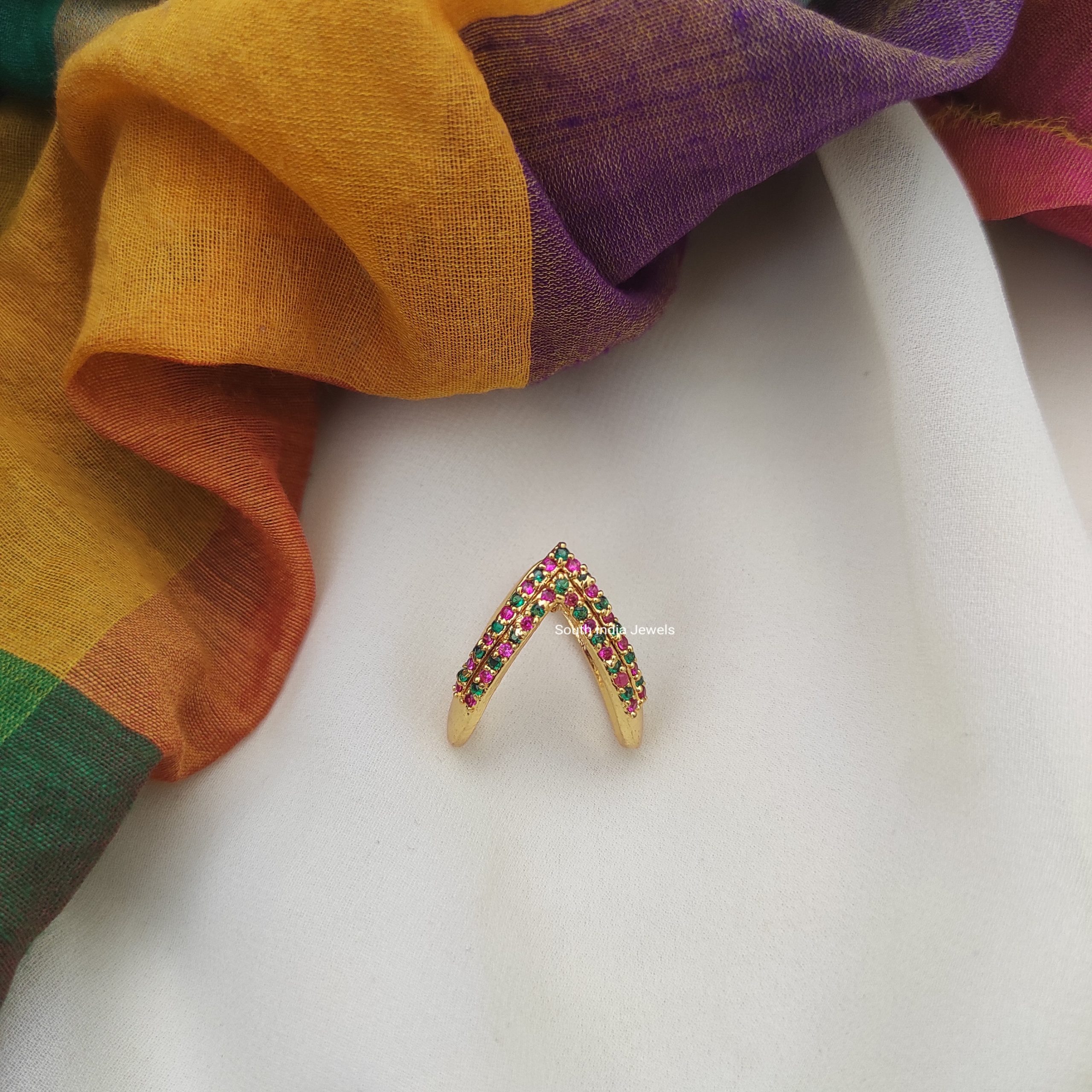 Buy Pipa Bella by Nykaa Fashion V Initial Gold Letter Ring Online