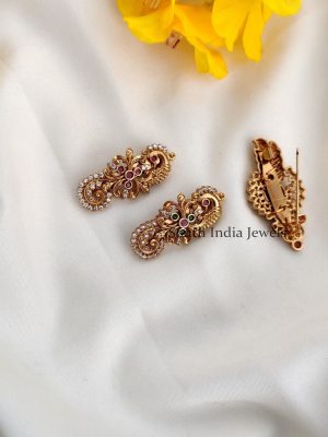 Elegant Peacock Design Saree Pin