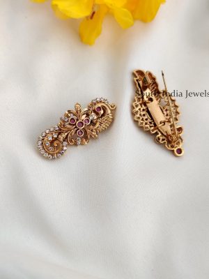 Elegant Peacock Design Saree Pin
