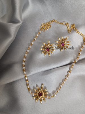 Elegant Pearl Necklace Set