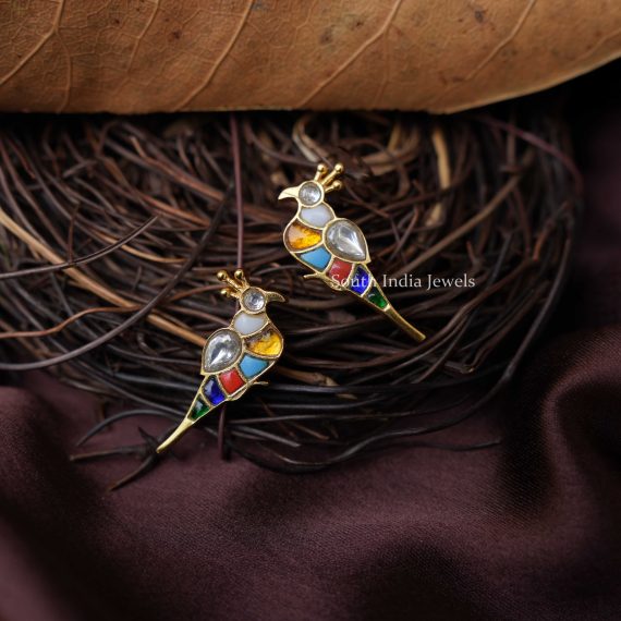 Gorgeous Peacock Design Ear studs