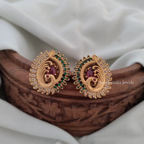 Lovely Peacock Design Earrings