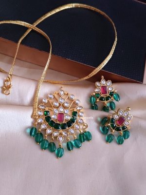 Simple Jadau Kundan Chain Set