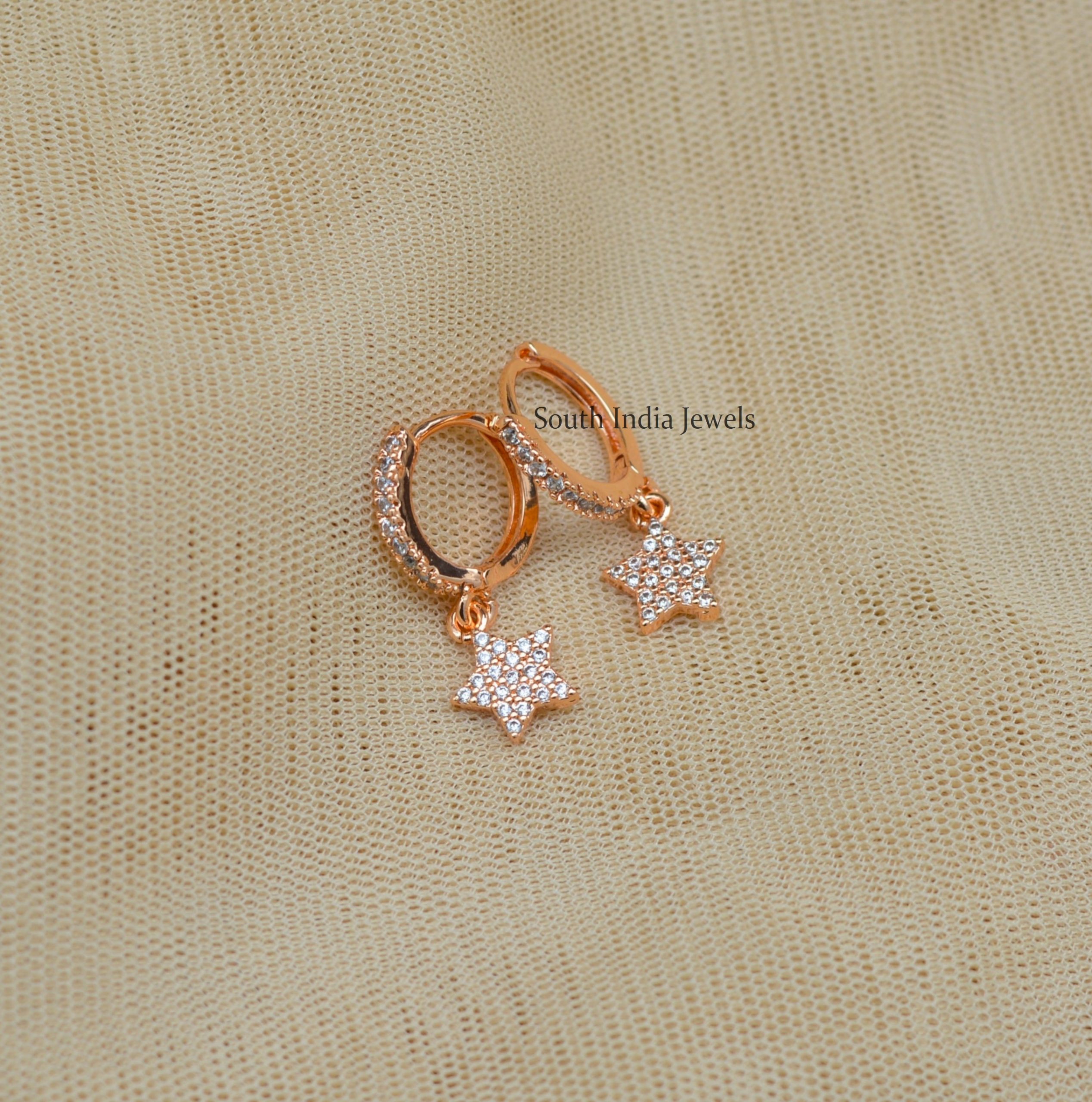 The Aura Silver Earrings  buy latest Rose gold earrings designs online at  best price  KO Jewellery