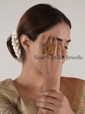Beautiful Antique Lakshmi Motif Finger Ring