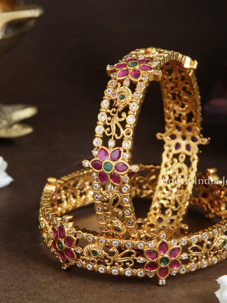 Amazing AD Flower Design Bridal Bangle