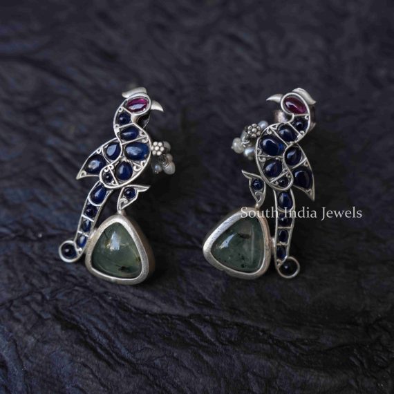 Amazing Peacock Oxidised Earrings