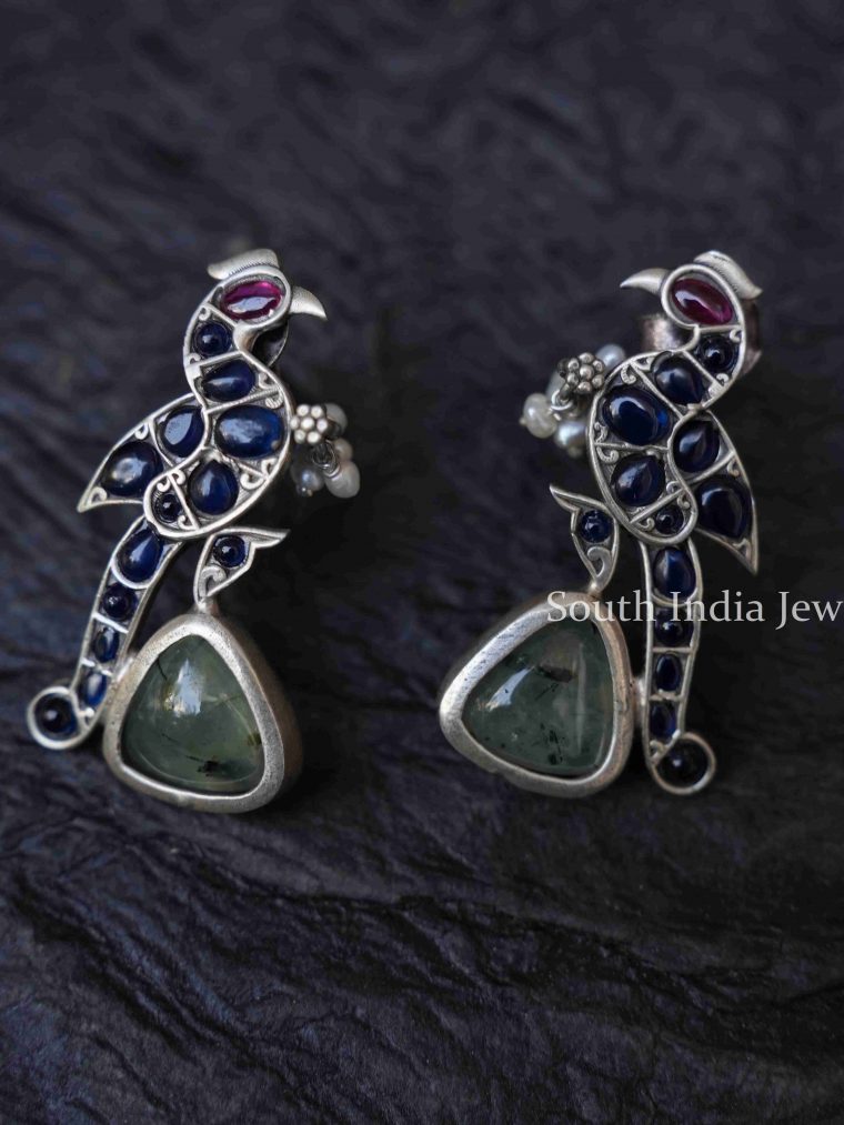Amazing Peacock Oxidised Earrings