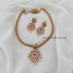 Amazing Ruby Flower Attigai Necklace