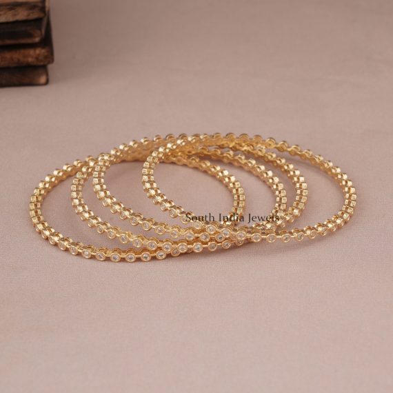 Beautiful Diamond Look Bangles - South India Jewels