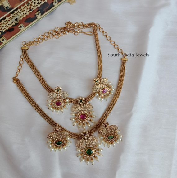 Beautiful Flower Pendant Antique Necklace