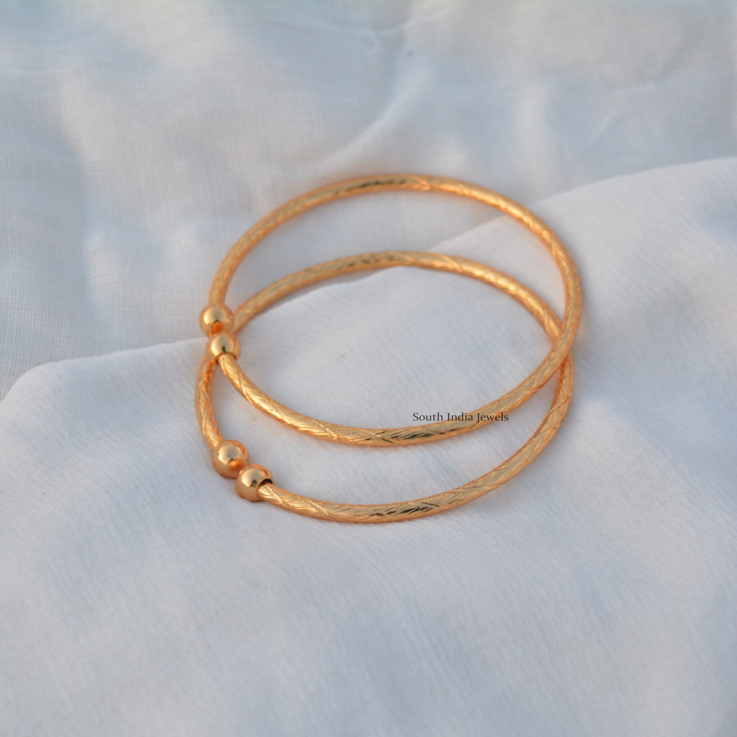 Gold plated shop kada bangles