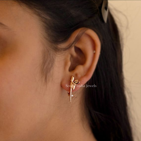Butterfly Shape Micro Gold Plated Earrings