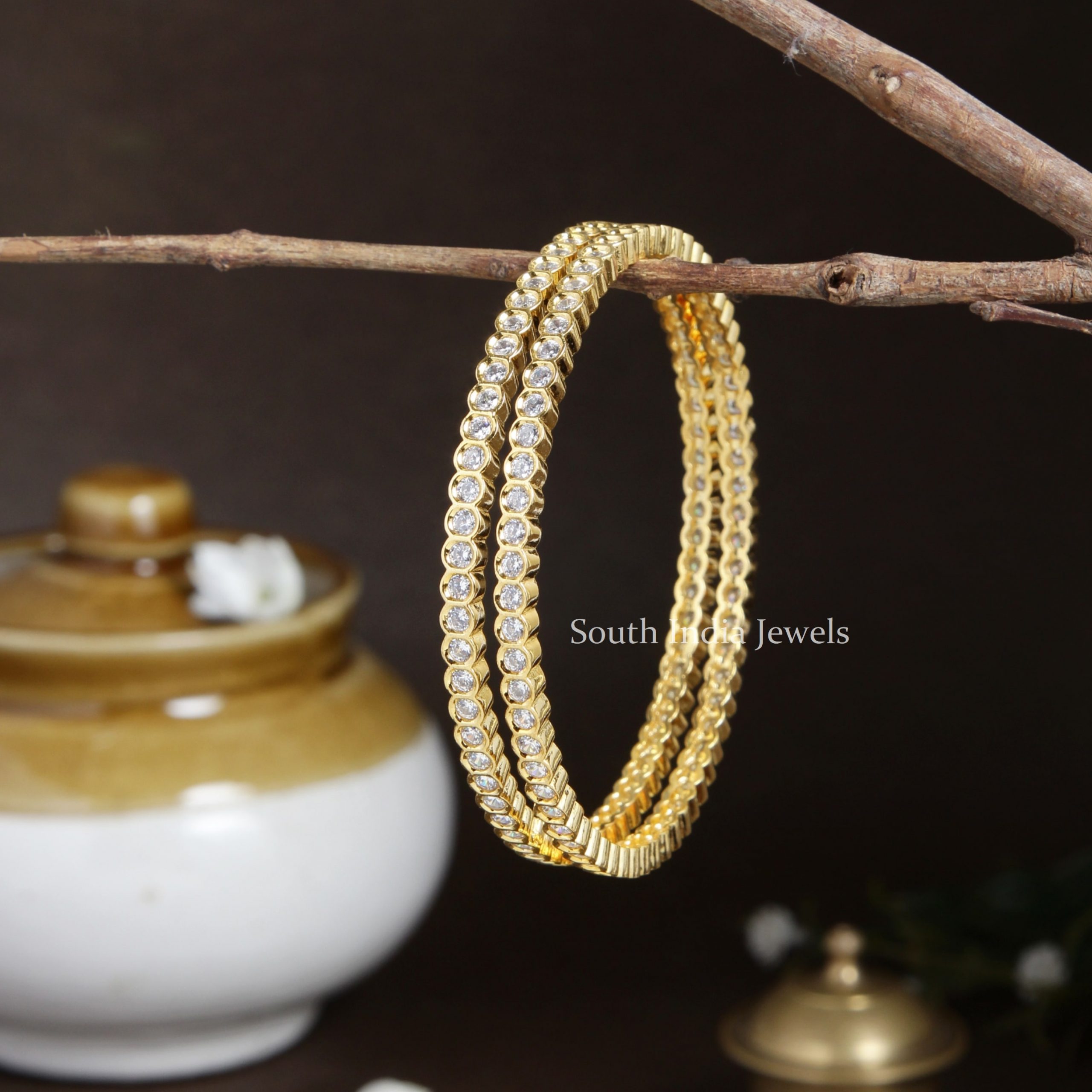 Single stone store bangles