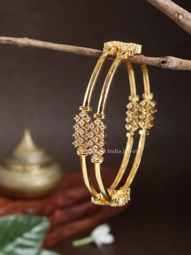 Diamond Alike AD Stone Bangles