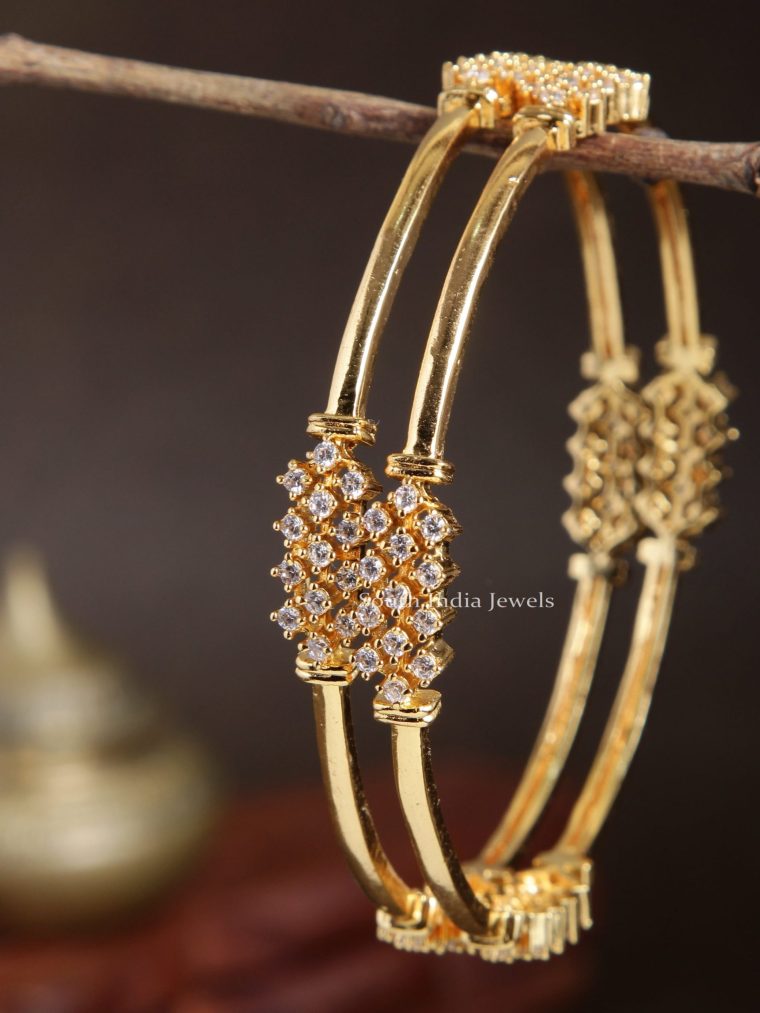 Diamond Alike AD Stone Bangles