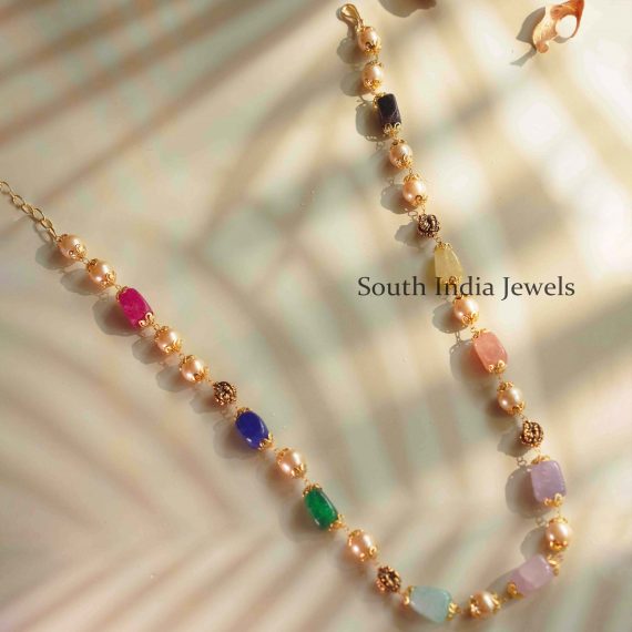 Elegant Multi Color Beads Necklace.