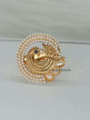 Elegant Peacock Design Finger Ring