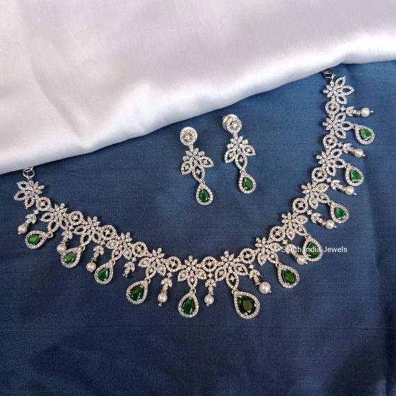Emerald and AD Stone Necklace