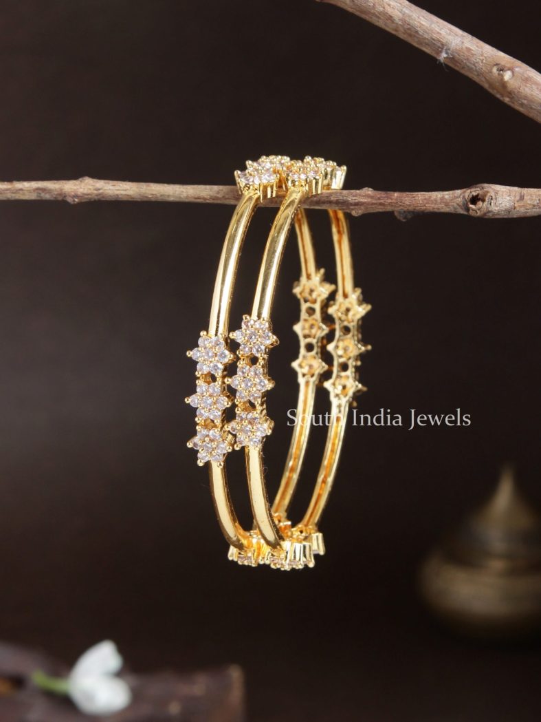 Flower Design AD Bangles