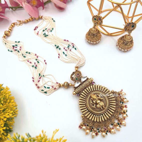 Ganesha with Pearl Layered Necklace