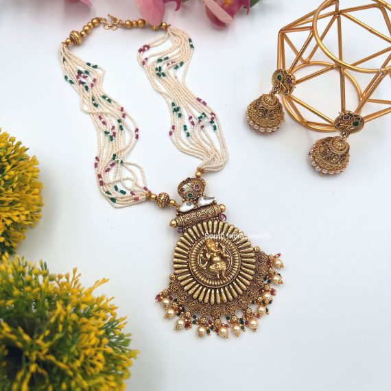 Ganesha with Pearl Layered Necklace