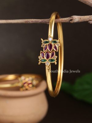 Lotus Design Openable Bracelet Bangle