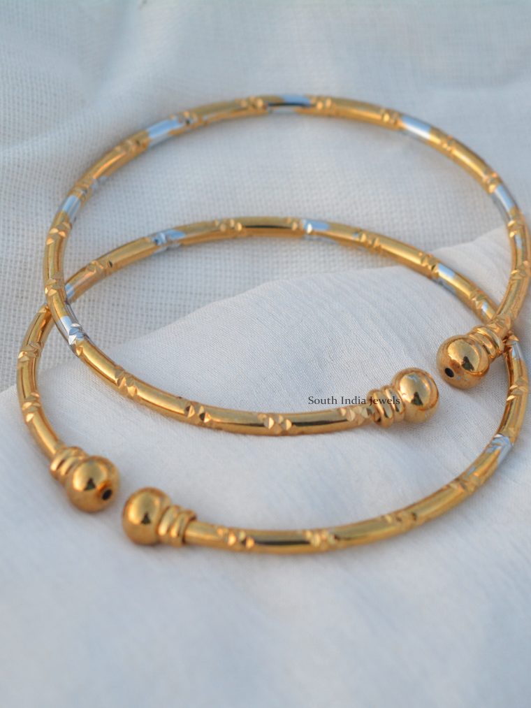 Sleek Gold Plated Kada Bangles