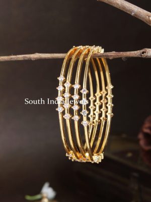 Stunning Gold Plated AD bangle