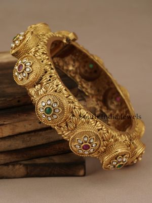 Stunning Motif Stone Kada Bangle