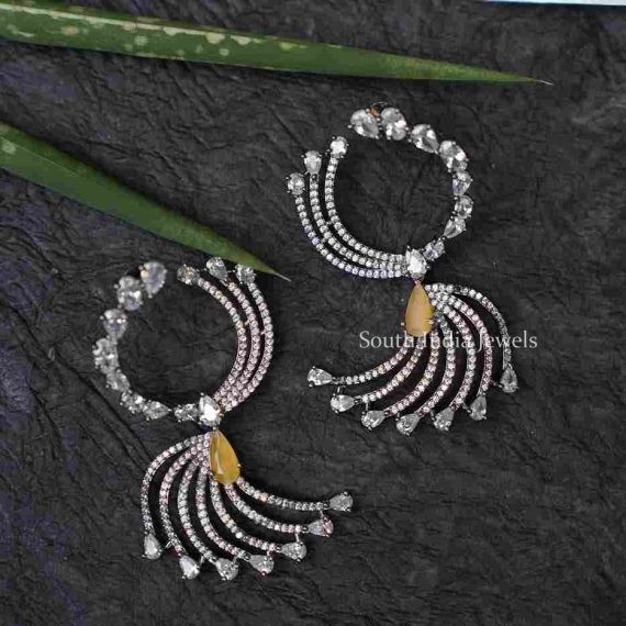 Stylish White Stone Designer Earrings