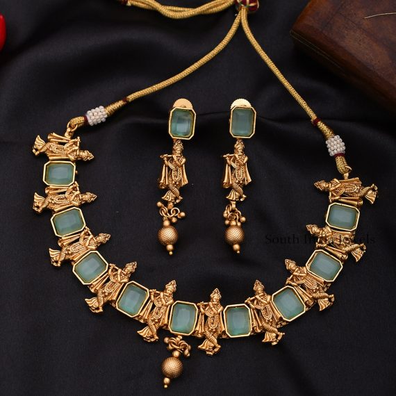 Traditional Krishna Design Necklace set