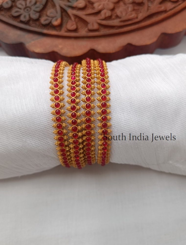 Traditional Stones Studded Ball Design Bangles