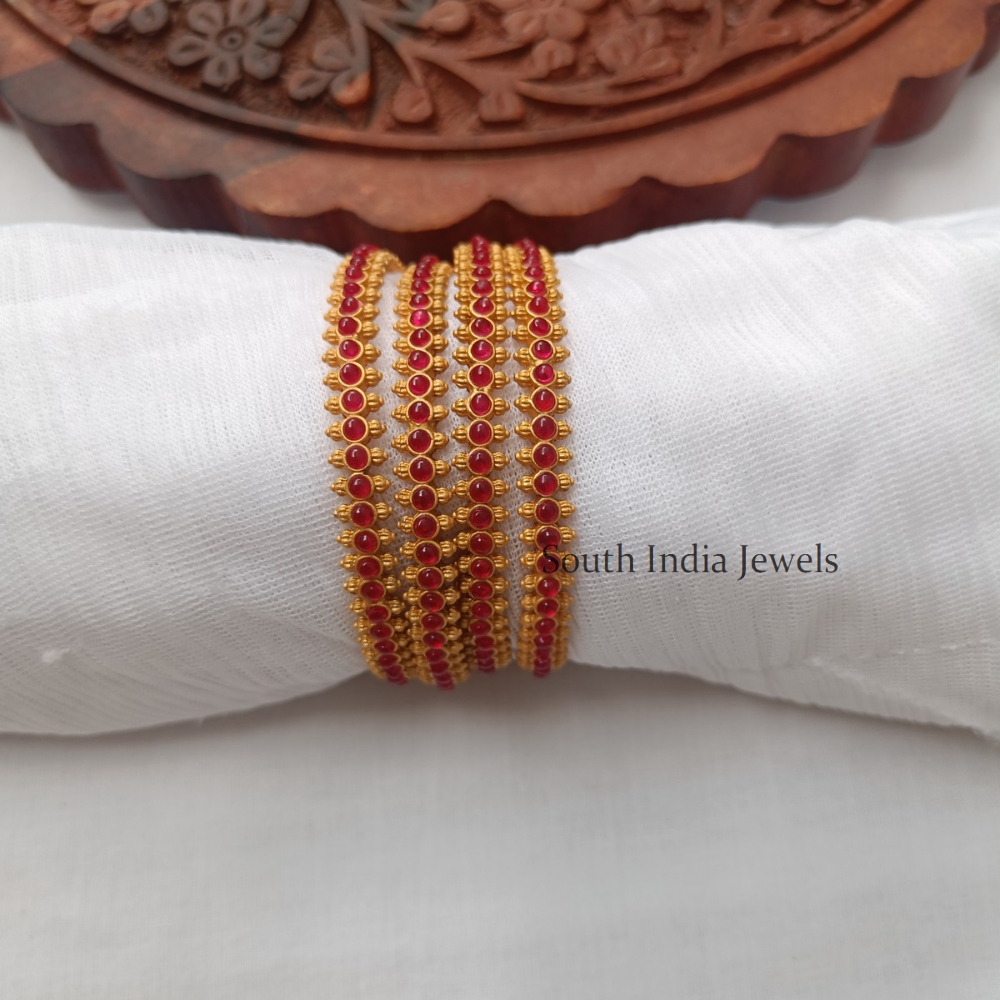 Traditional Stones Studded Ball Design Bangles