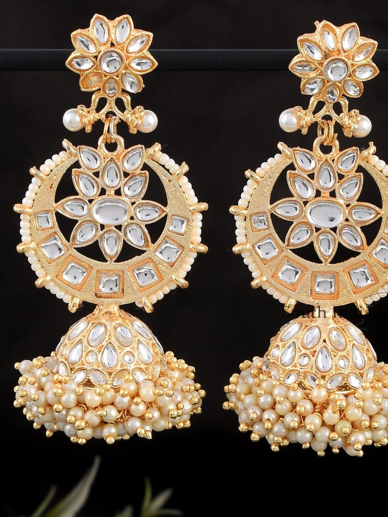 Wonderful Kundan and Pearl Jhumka