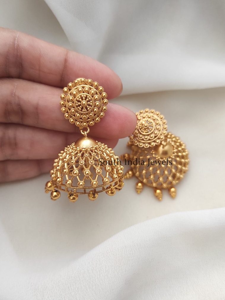 Antique Matte Kerala Style Jhumka