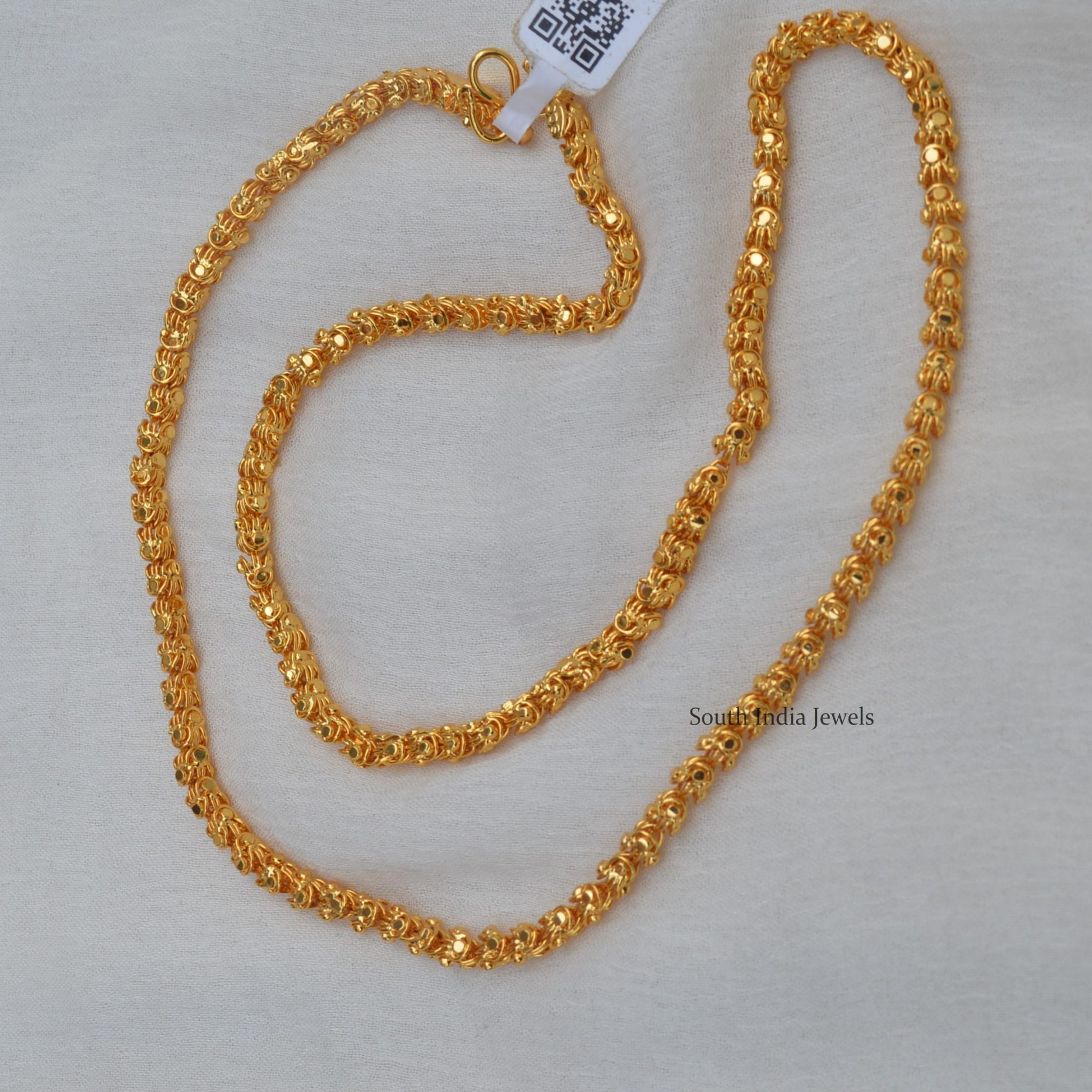 Beautiful Gold Polish Chain - South India Jewels