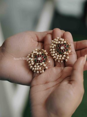Beautiful Kemp Stone Pearl Stud
